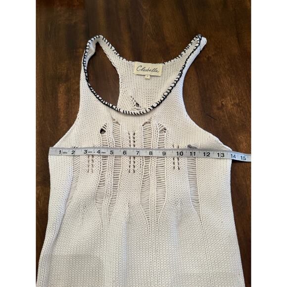 Cleobella Women's Cotton Sleeveless White Knit Casual Boho Blouse Size Small - Picture 7 of 8